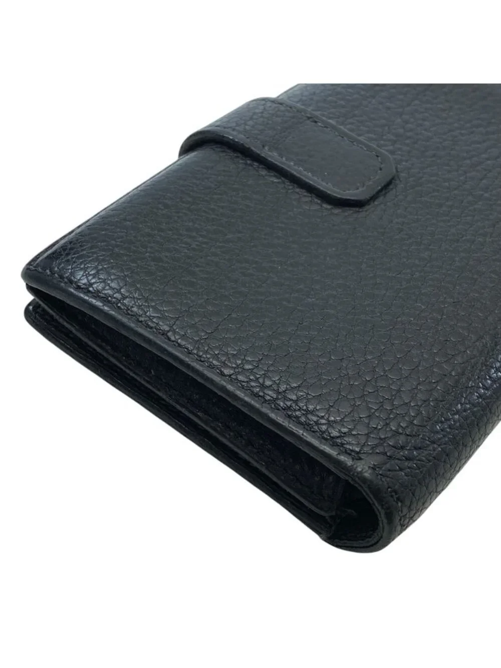 Hermes Jura Bifold Wallet Compact Leather Black Capacity Business